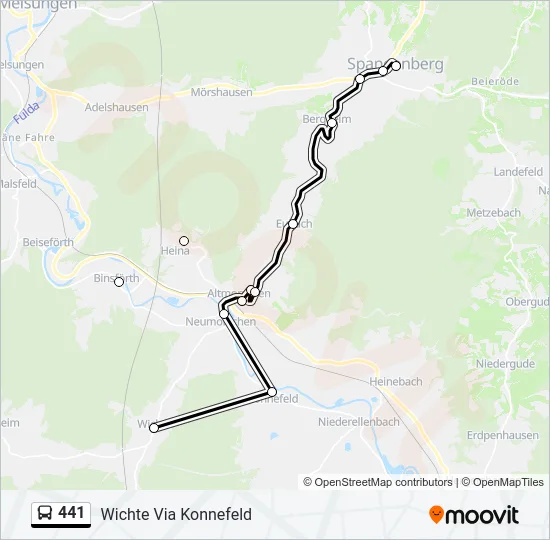 441 Bus Line Map