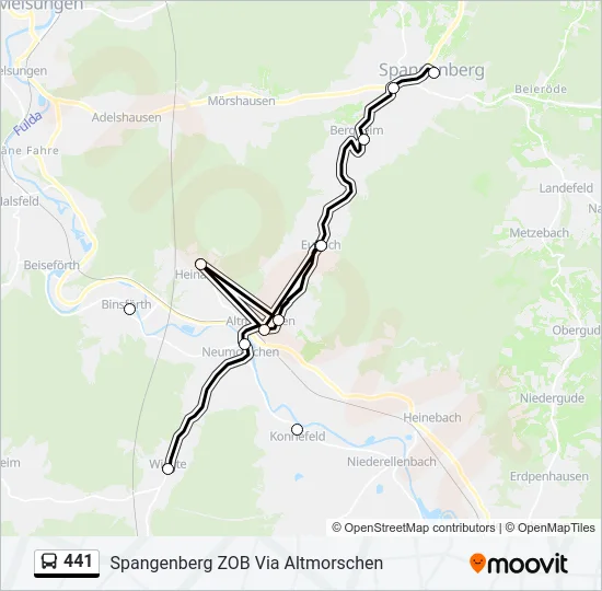 441 Bus Line Map