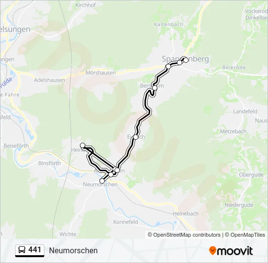 441 Bus Line Map