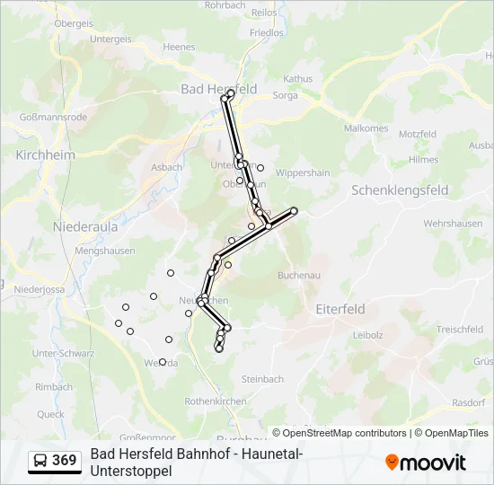 369 Bus Line Map