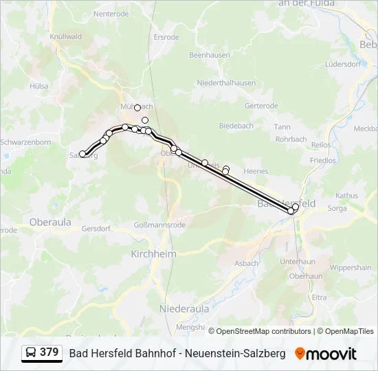 379 Bus Line Map