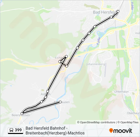 399 Bus Line Map