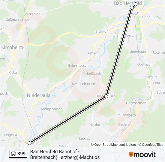 399 Bus Line Map