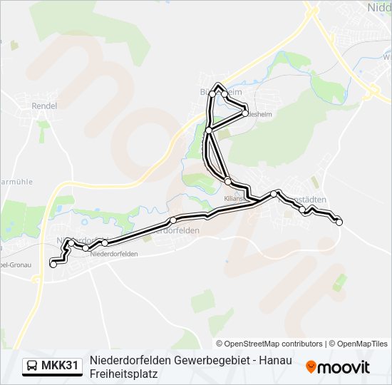 MKK31 Bus Line Map