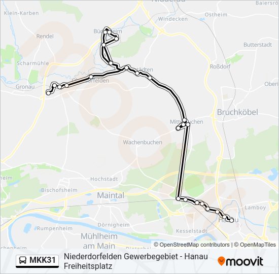 MKK31 Bus Line Map