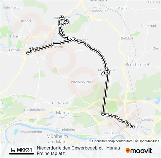 MKK31 Bus Line Map