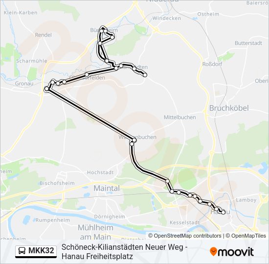 MKK32 Bus Line Map