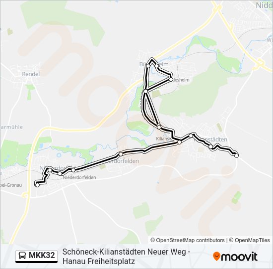 MKK32 Bus Line Map