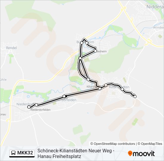 MKK32 Bus Line Map