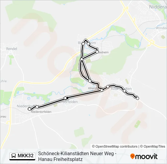 MKK32 Bus Line Map