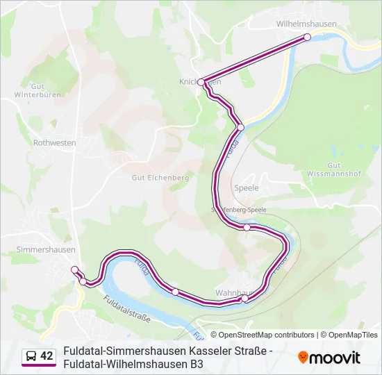 42 Bus Line Map