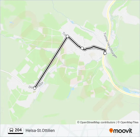 204 Bus Line Map