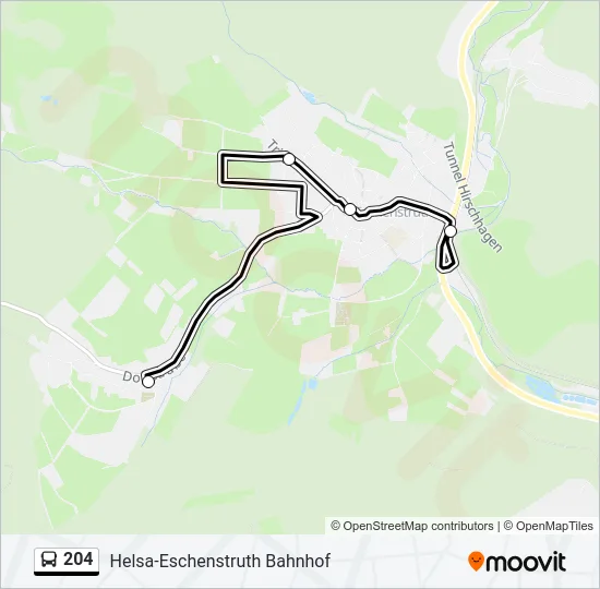 204 Bus Line Map