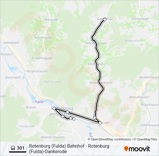 301 Bus Line Map