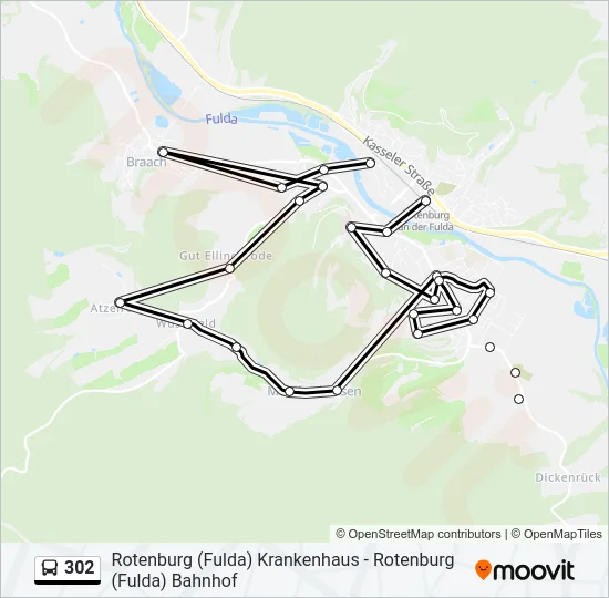 302 Bus Line Map