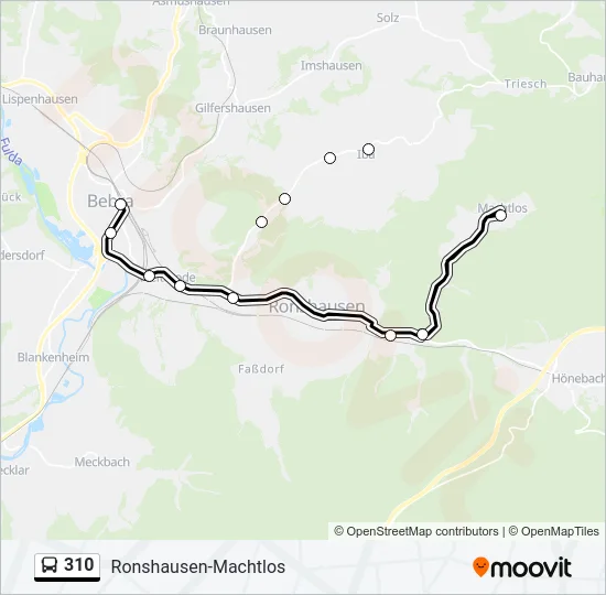 310 Bus Line Map