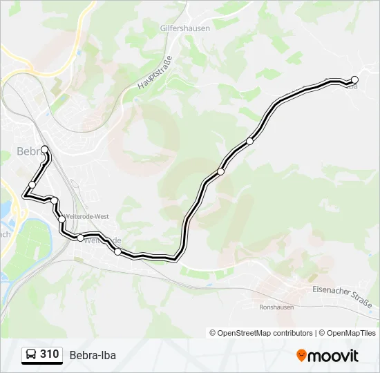 310 Bus Line Map