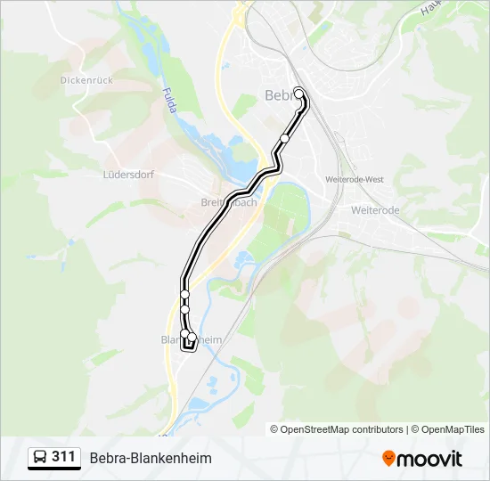 311 Bus Line Map