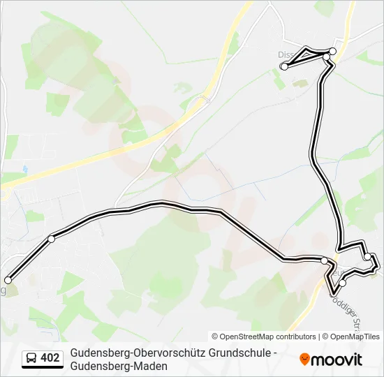 Автобус 402: карта маршрута