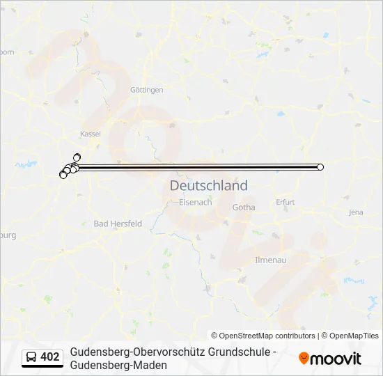 Автобус 402: карта маршрута