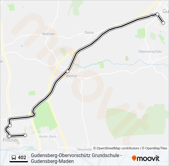 402 Route: Schedules, Stops & Maps - Gudensberg, Gesamtschule (Updated)