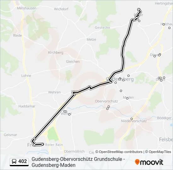 402 Bus Line Map