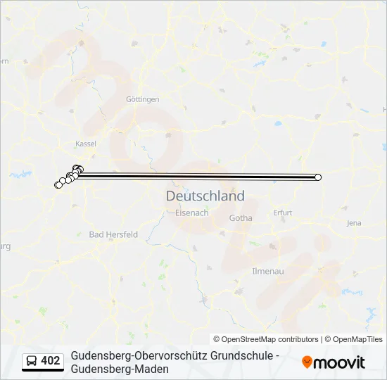 402 Bus Line Map