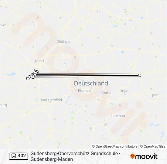 Автобус 402: карта маршрута