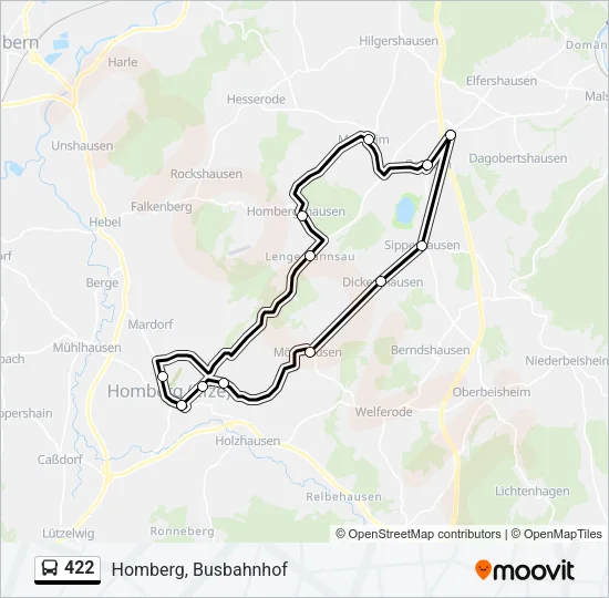 422 Bus Line Map