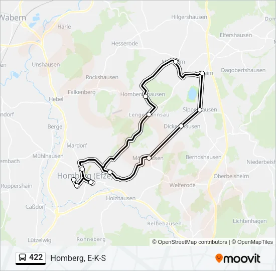 422 Bus Line Map