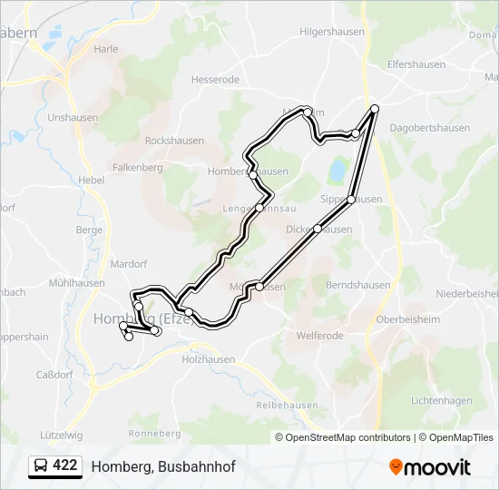 422 Bus Line Map