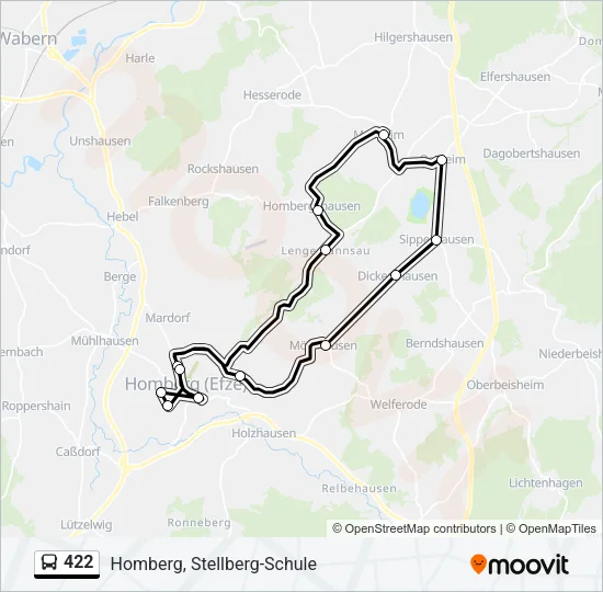 422 Bus Line Map