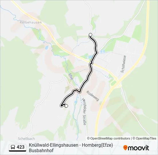423 Bus Line Map