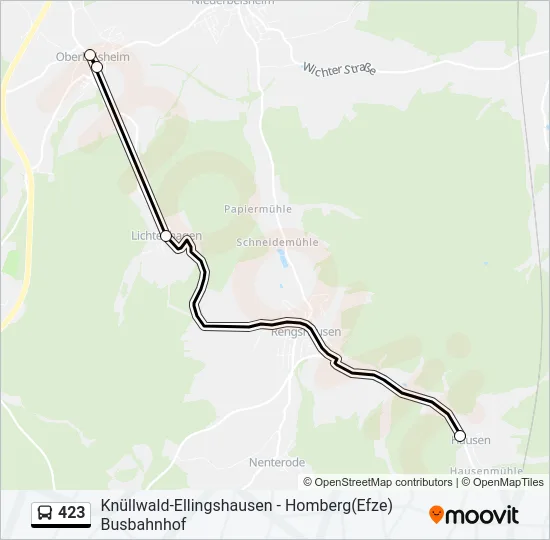 423 Bus Line Map