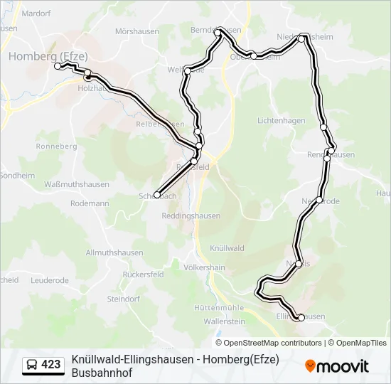 423 Bus Line Map