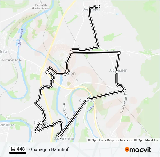 448 Bus Line Map