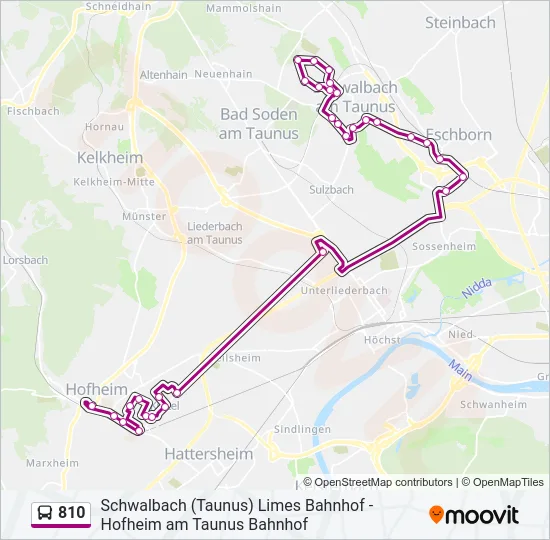 810 Bus Line Map