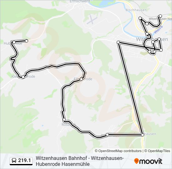 219.1 Bus Line Map