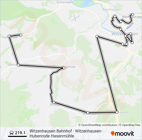 219.1 Bus Line Map