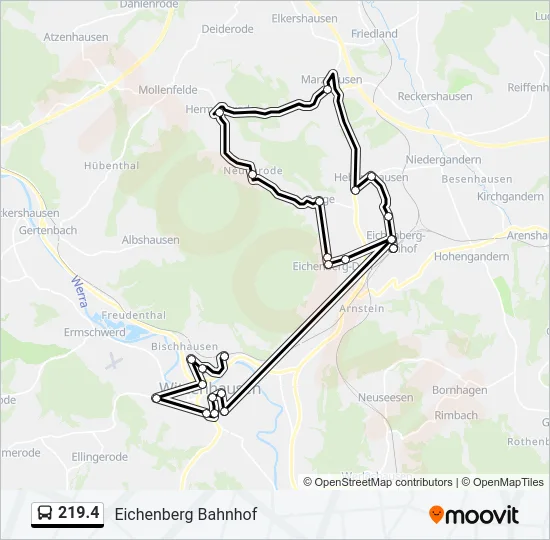 219.4 Bus Line Map