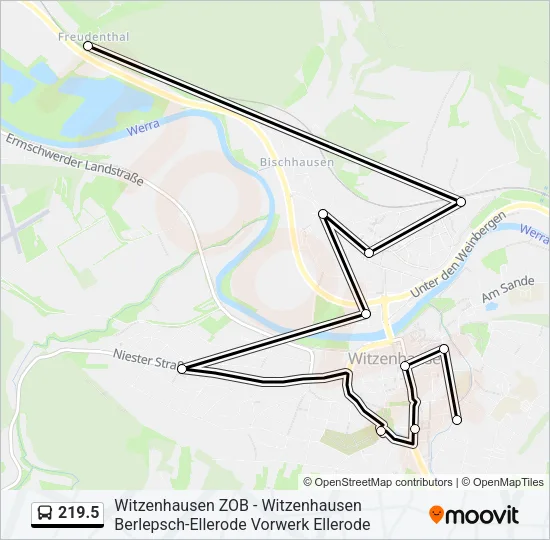 219.5 Bus Line Map