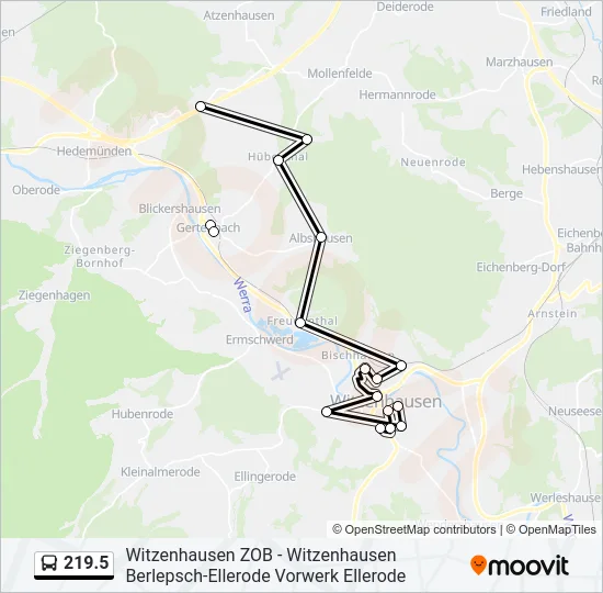 219.5 Bus Line Map