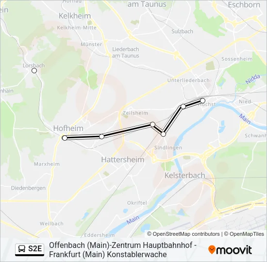 S2E Bus Line Map