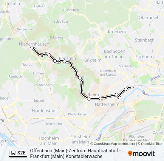 S2E Bus Line Map