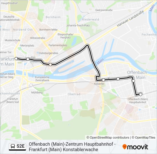 S2E Bus Line Map