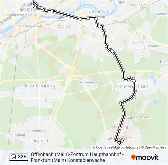 S2E Bus Line Map