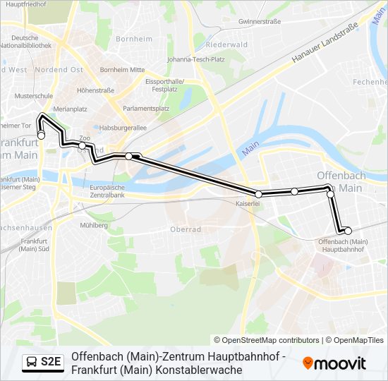 S2E Bus Line Map