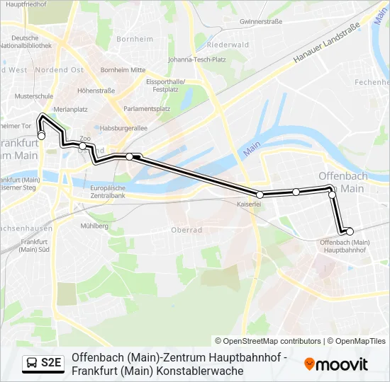 S2E Bus Line Map