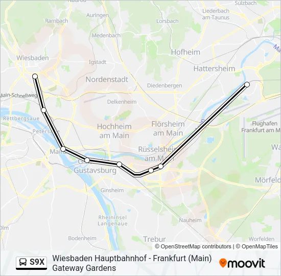 S9X Bus Line Map