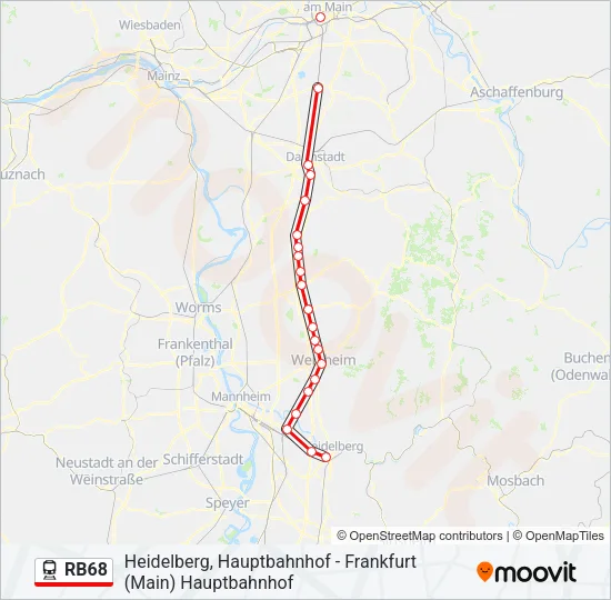 RB68 Train Line Map